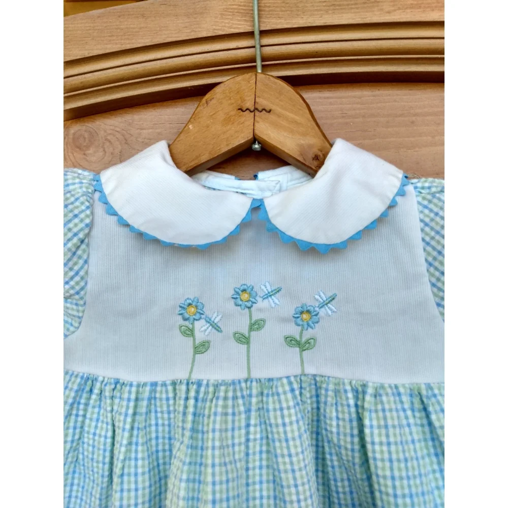 🌷HP! Vintage Alexis | Girl Seersucker Floral Spring Summer Dress 18M